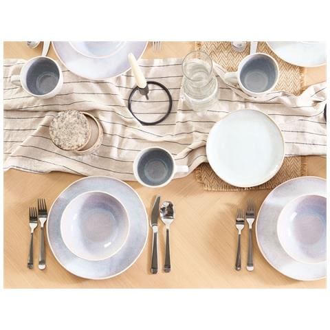Servizio Di Piatti E Posate Porcellana Grigio Chiaro Sesame - Foto 1