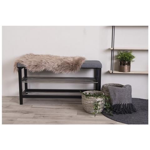 Panca Padova - Grigio - Legno - 100x34x50 Cm - Foto 2