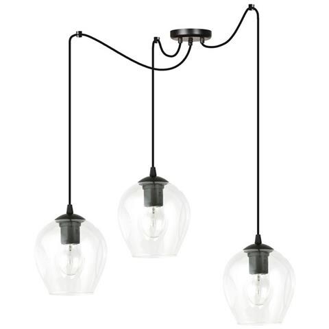 Lampada A Sospensione Level - Nero - Acciaio Verniciato A Polvere, Vetro - 14x200x28 Cm - Foto 2