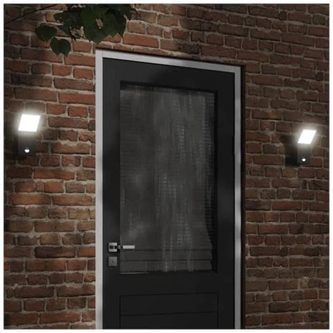 Applique Con Led E Sensore 2 Pz Nere In Alluminio Pressofuso - Foto 1