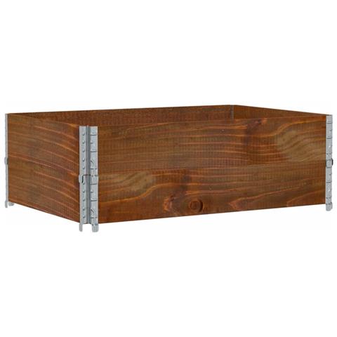 Poggiapiedi Da Giardino Marrone 120x80cm Legno Massello Di Pino - Foto 2