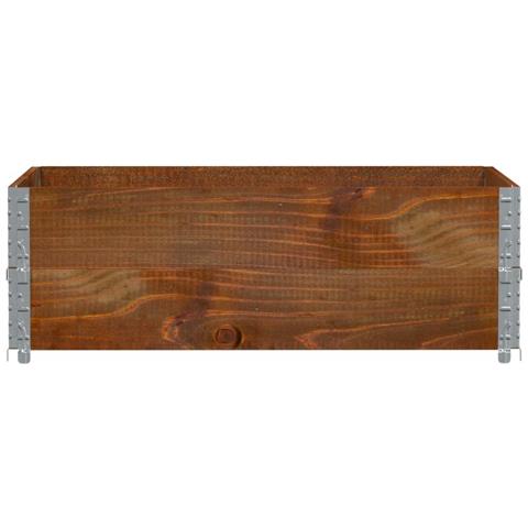 Poggiapiedi Da Giardino Marrone 120x80cm Legno Massello Di Pino - Foto 3