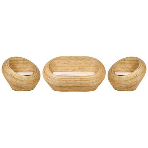 Rattan Set Di Divani Naturale Maiori - Foto 2