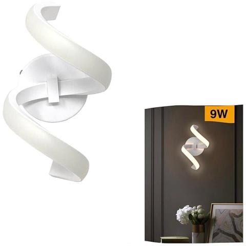 Applique A Spirale Da Parete Interno Led Luce Calda 9 Watt E58-bc - Foto 1
