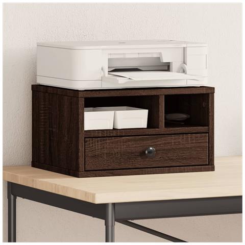 Supporto Stampante Rovere Marrone 40x32x22,5 Legno Multistrato - Foto 1