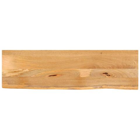 Piano Tavolo Bordi Vivi 120x20x2,5cm In Legno Massello Di Mango - Foto 1