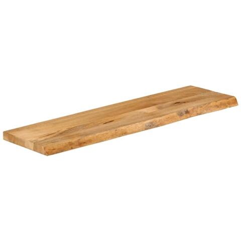 Piano Tavolo Bordi Vivi 120x20x2,5cm In Legno Massello Di Mango - Foto 2