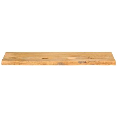 Piano Tavolo Bordi Vivi 120x20x2,5cm In Legno Massello Di Mango - Foto 3