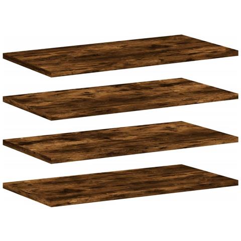 Mensole Parete 4pz Rovere Fumo 60x20x1,5 Cm Legno Multistrato - Foto 2