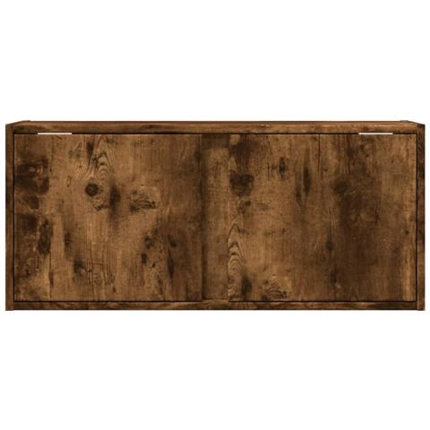 Mobile TV a Parete con Luci LED Rovere Fumo 80x31x35 cm - Foto 10