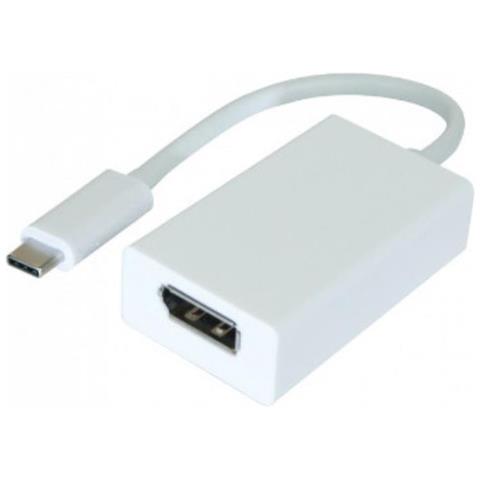 Adattatore Usb 3.1 Type C / Displayport - Lunghezza: 15 Cm - Colore Bianco - Foto 1
