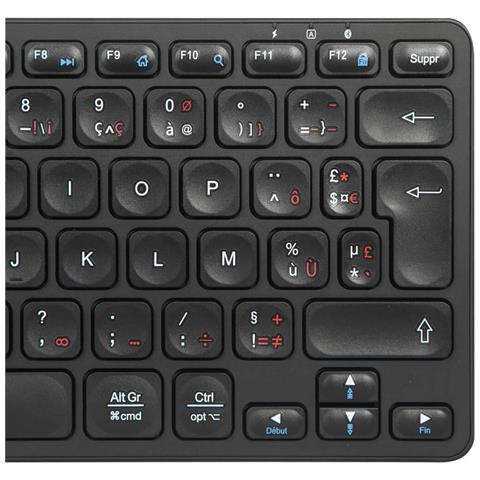 AKB862FR tastiera Universale Bluetooth QWERTY Francese Nero - Foto 2