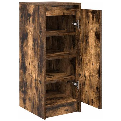 Scarpiera Rovere Fumo 29,5x34x76 cm in Legno Multistrato - Foto 9