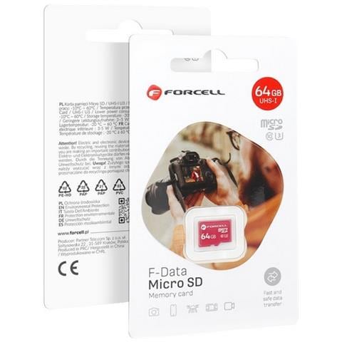 Memory F-data Card Microsd Hc 64 Gb + Adattatore Sd Classe 10 Per Smartphone - Foto 1