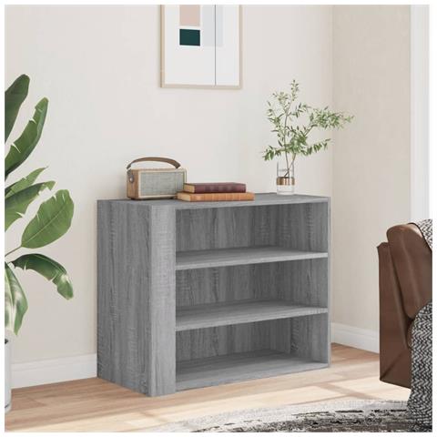 Armadietto A Muro Grigio Sonoma 75x35x60 Cm In Truciolato - Foto 3