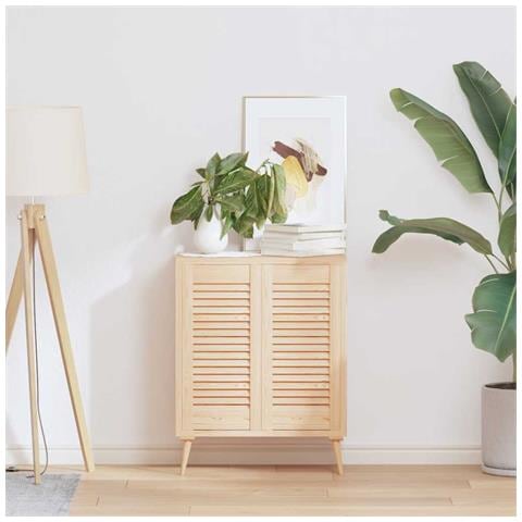 Ante Con Design A Lamelle 2 Pz 61,5x29,5 Cm In Legno Di Pino - Foto 1
