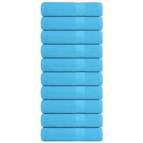Asciugamani Bagno 10 Pz Turchesi 100x150cm 360 G/m 100% Cotone - Foto 1