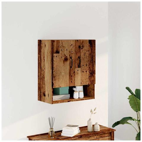 Armadietto A Muro Legno Antico 60x31x70 Cm In Truciolato - Foto 3