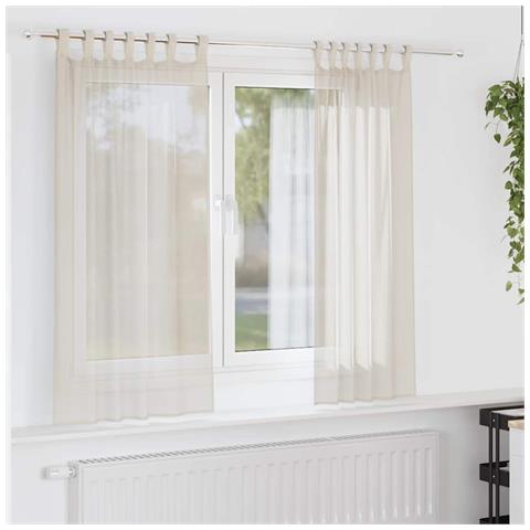 Tende In Voile Con Linguetta 2 Pz Crema - Foto 2