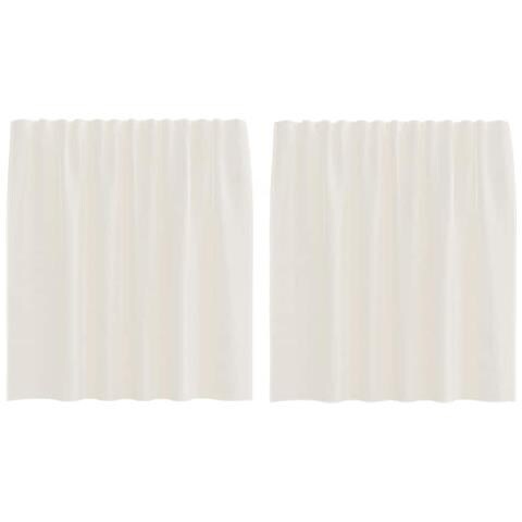 Tende In Voile Con Linguetta 2 Pz Crema - Foto 1