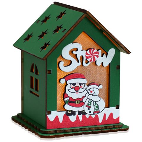 Pendente3 Casa Di Legno Babbo Natale - Foto 1