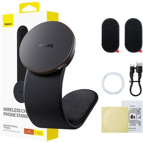 C02 Pro Supporto Per Auto Con Ricarica Wireless (Nero) - Foto 4