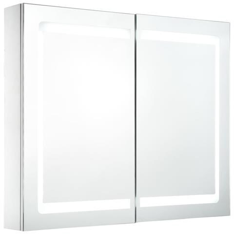 Lusso Casadino -  Armadietto Bagno Con Specchio E Led 80x12,2x68 Cm - Foto 1