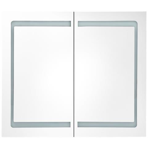 Lusso Casadino -  Armadietto Bagno Con Specchio E Led 80x12,2x68 Cm - Foto 2