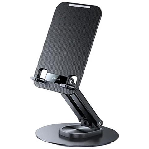 Supporto Da Scrivania Per Tablet E Smartphone Da 4,7 A 12” Pieghevole E Rotante A 360°, Nero - Foto 1