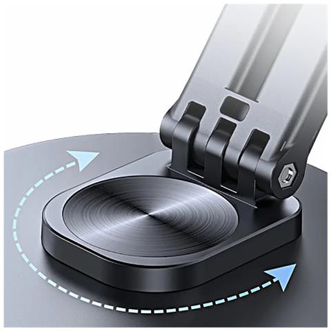 Supporto Da Scrivania Per Tablet E Smartphone Da 4,7 A 12” Pieghevole E Rotante A 360°, Nero - Foto 5