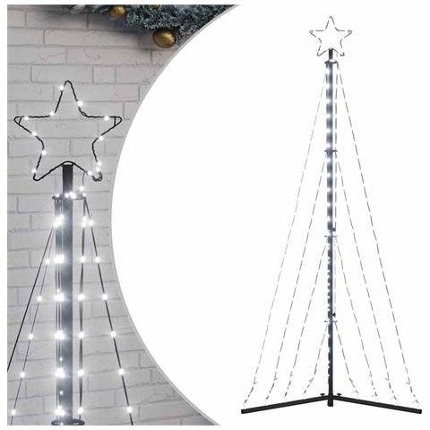 Albero di Natale a LED 339 LED Bianco Freddo 187 cm - Foto 1