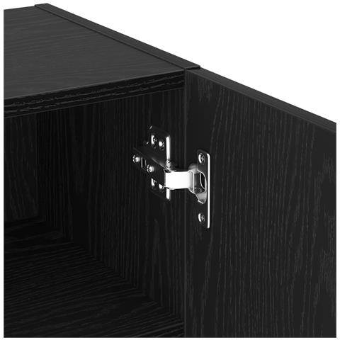 mobile TV  con luci LED rovere nero 40,5x30x102 cm - Foto 2