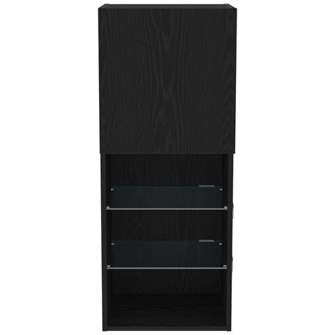 mobile TV  con luci LED rovere nero 40,5x30x102 cm - Foto 9