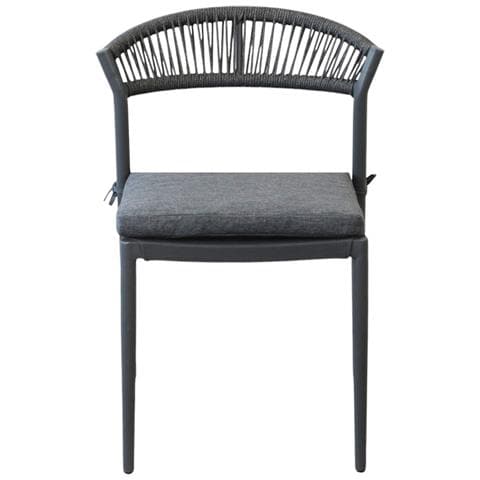 Mirada - Struttura In Alluminio Bianco O Antracite, Schienale In Corda E Seduta In Textilene Con Cuscino - Foto 1