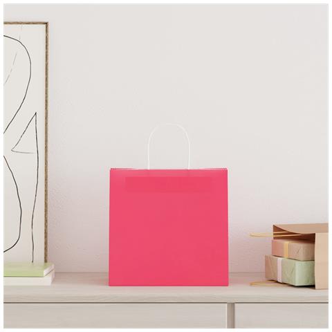 Sacchetti di Carta 250 pz con Manici Rosa 54x15x49 cm - Foto 2