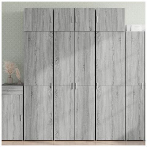 Armadietto Grigio Sonoma 70x42,5x225 cm in Truciolato - Foto 2