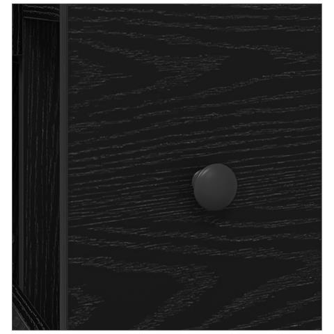 Armadio da bagno stretto con ruote in rovere nero legno ingegnerizzato - Foto 9