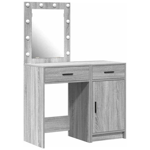 Tavolo da Trucco con cassetto 2 pcs Grigio 50 x 41 x 135 cm - Foto 1