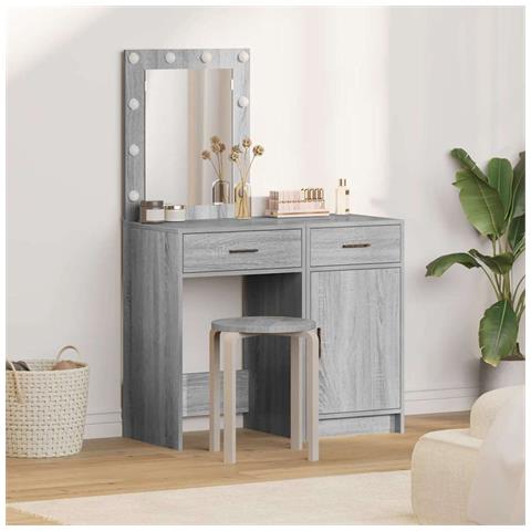 Tavolo da Trucco con cassetto 2 pcs Grigio 50 x 41 x 135 cm - Foto 2