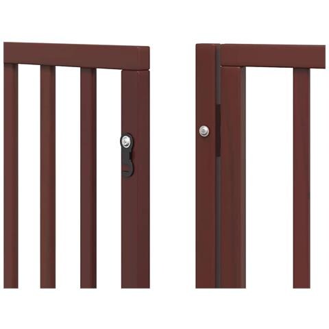 Cancello Cani Porta Pieghevole Marrone 10 Pannelli 800cm Pioppo - Foto 9