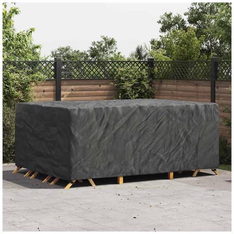 Copertura per mobili da esterno Nero 270 x 180 x 90 cm 420D - Foto 2