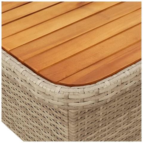 Set Divani da Giardino 3 pz con Cuscini in Polyrattan Beige - Foto 9