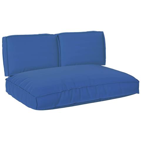 Set di Cuscini per Pallet 3 pcs Blu Reale 120 x 80 x 12 cm - Foto 1
