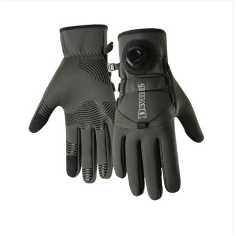 Guanti Invernali Da Ciclismo Sportivo Con Manopola - Impermeabili, Foderati In Pile, Compatibili Con Touchscreen Green - Foto 4