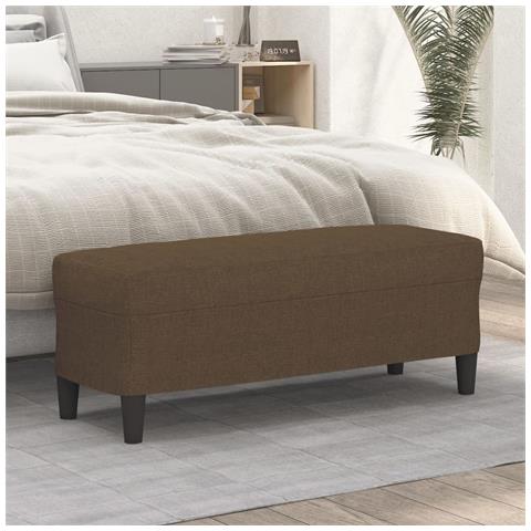 Panca Marrone 100x35x41 cm in Tessuto - Foto 2