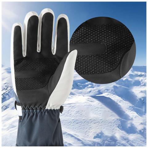 Guanti Da Sci Touchscreen - Guanti Invernali Impermeabili E Isolati Per Ciclismo E Sport Sulla Neve Blue - Foto 2