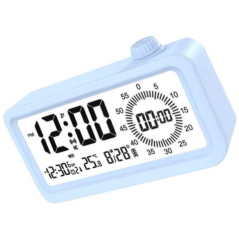 Sveglia Smart Ricaricabile Con Lcd, Luce Notturna E Timer Countdown Blue - Foto 2