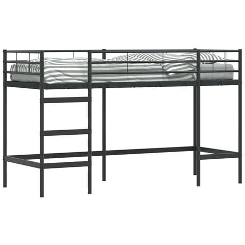 Struttura del letto loft per bambini Nero 74,5 x 190 cm Acciaio - Foto 1