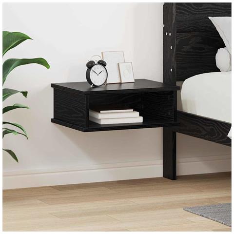 Comodino Rovere Nero 40 x 31 x 15 cm Legno multistrato - Foto 2