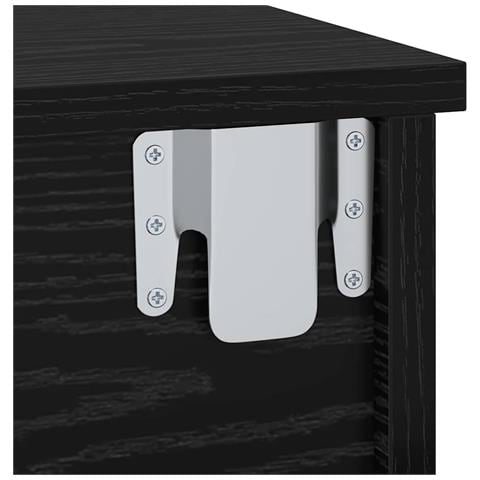 Comodino Rovere Nero 40 x 31 x 15 cm Legno multistrato - Foto 9